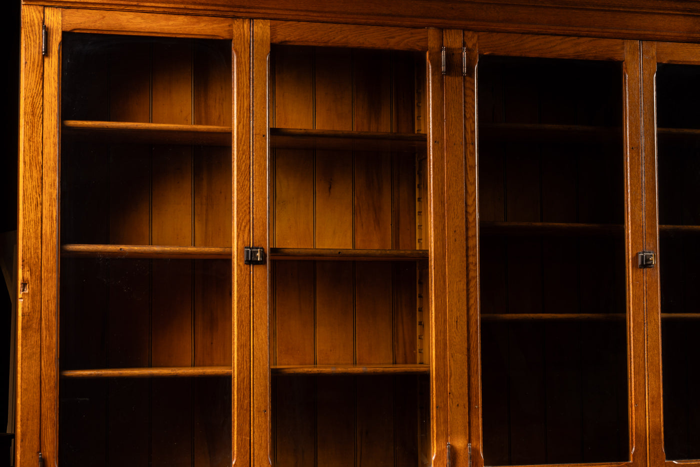 Large Antique Oak Display Cabinet