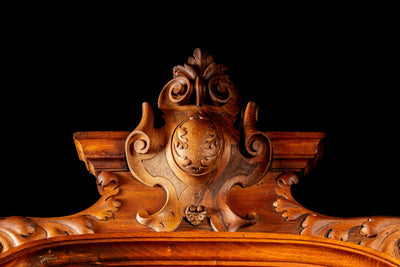 Early Oak Buffet with Red Marble Top