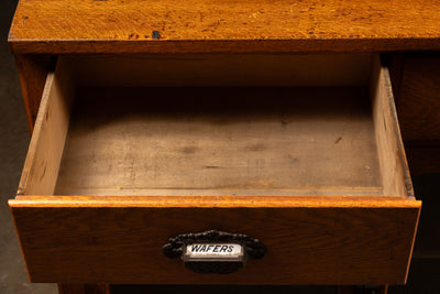 Large Antique Oak Display Cabinet