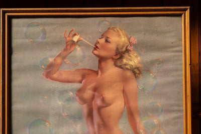 Vintage Bubbles Framed Pin-Up Print