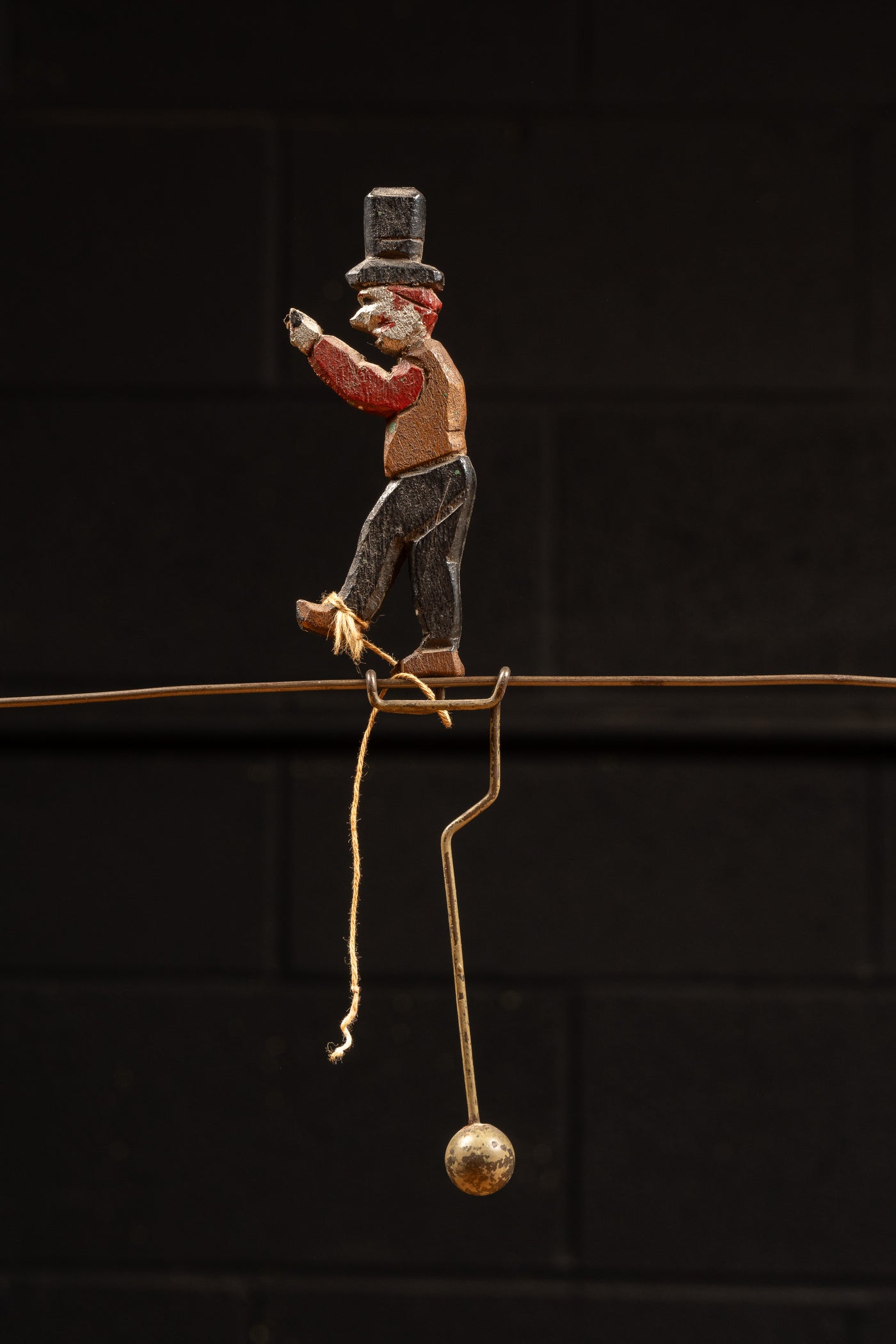 Early Folk Art Tightrope Walker Puppet