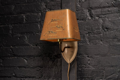 Antique Wall Lamp With Famous Pistols Shade
