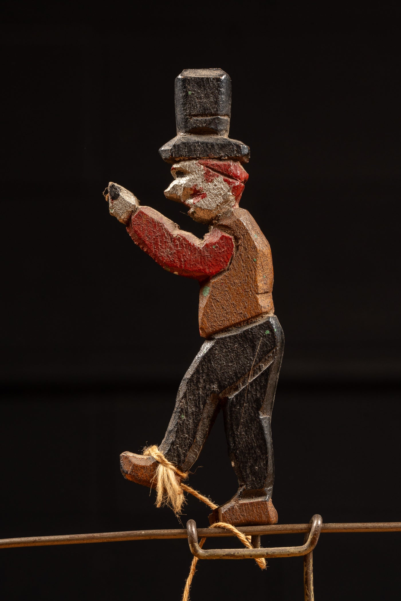 Early Folk Art Tightrope Walker Puppet