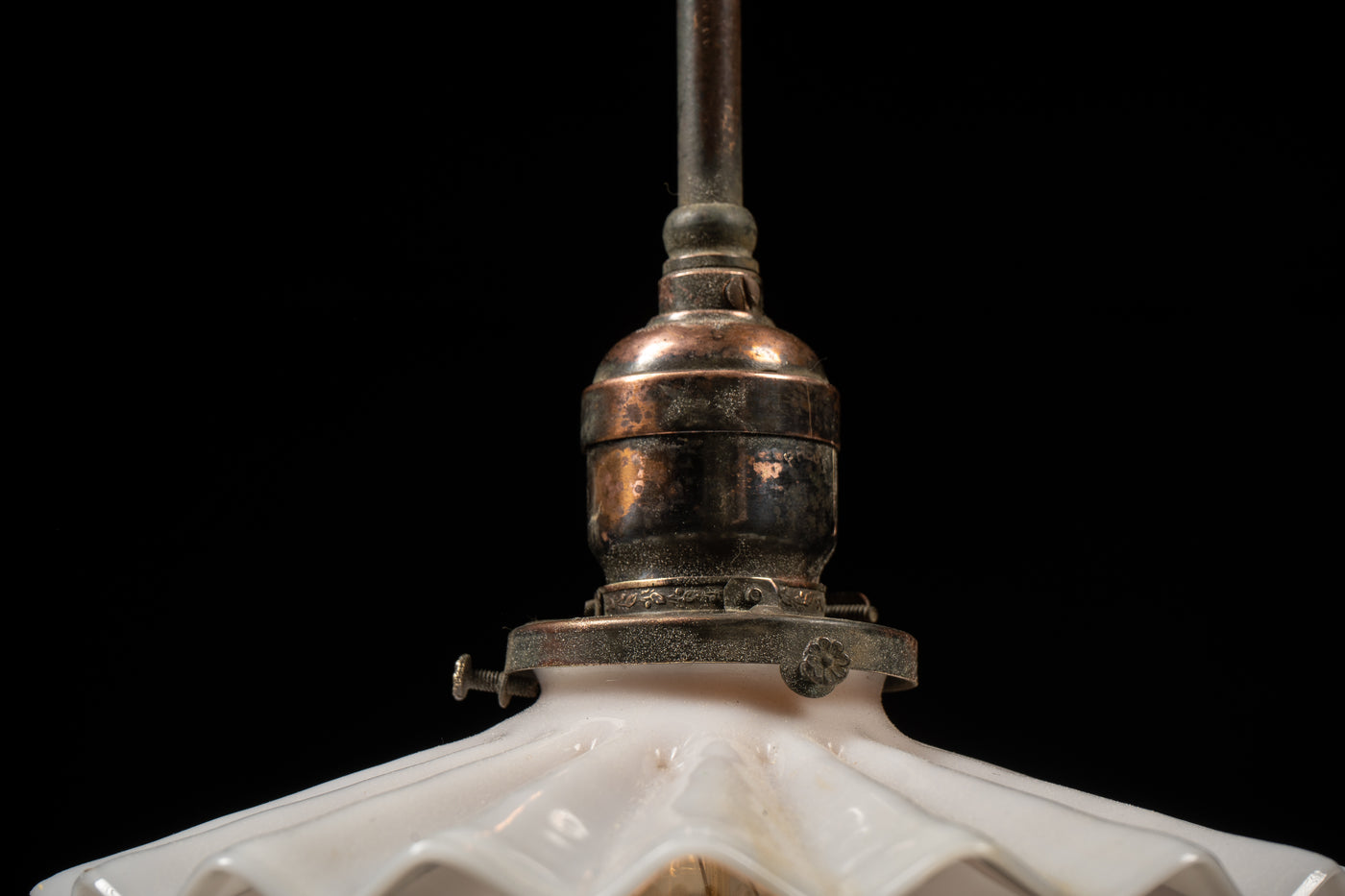 Antique Japanned Copper Pendant Lamp