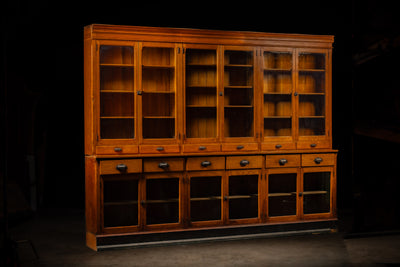 Large Antique Oak Display Cabinet