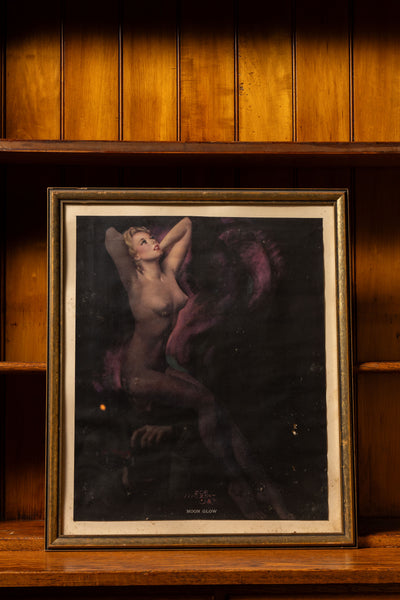 Vintage Moon Glow Framed Pin-Up Print