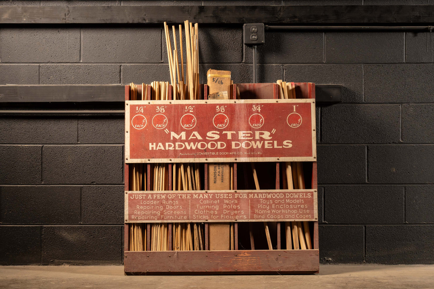 Vintage Master Dowels Point-of-Sale Store Display