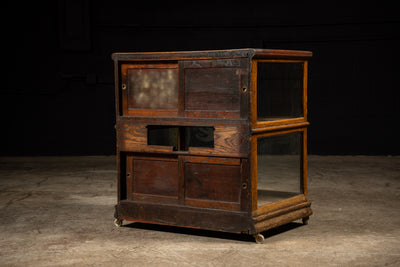 Early American Display Case With Mirrored Back