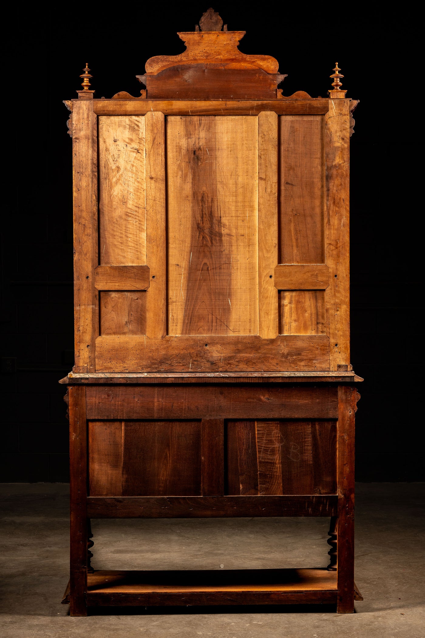 Early Oak Buffet with Red Marble Top