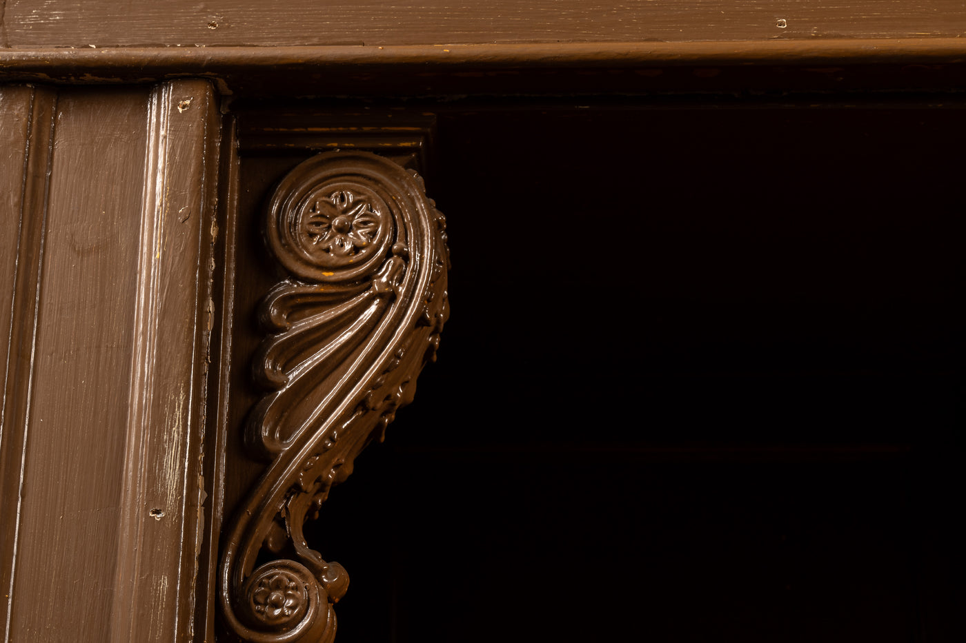 Early Rustic Painted Hutch