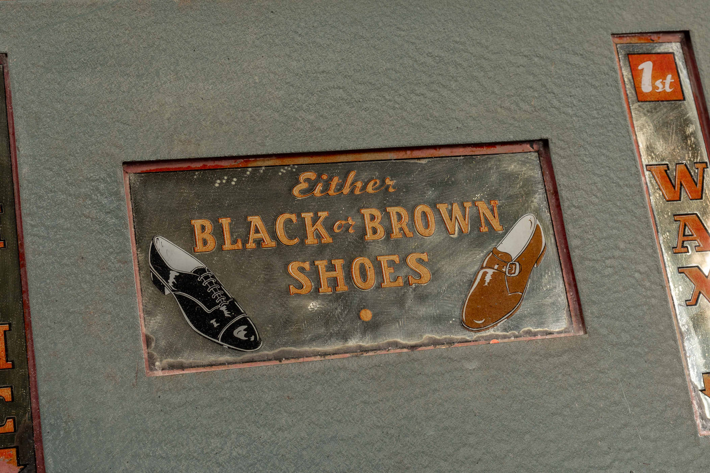 Vintage Coin-Op Shoe Shine Machine