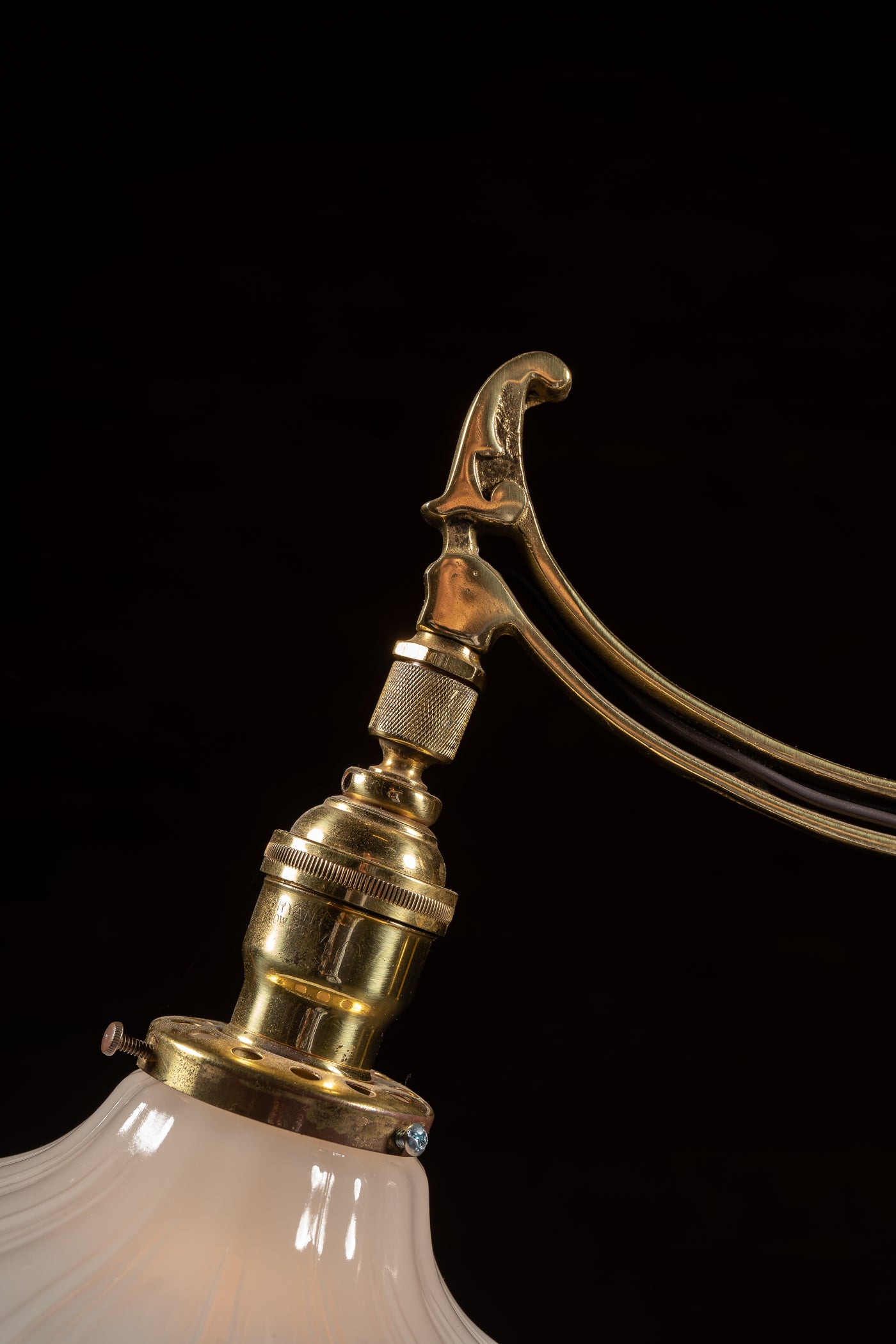Antique Brass Bridge Arm Floor Lamp