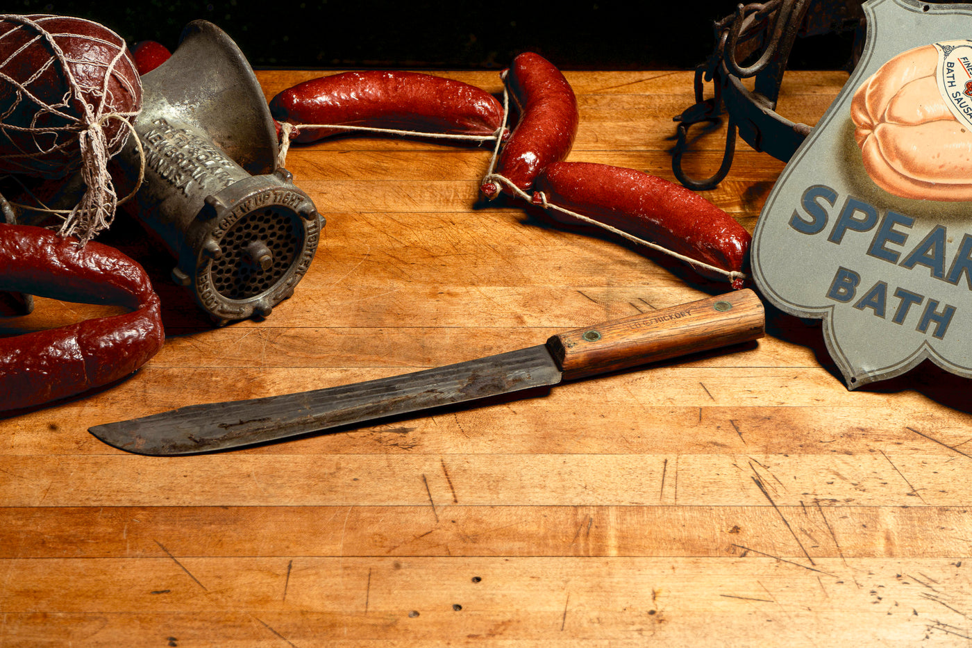 Antique Old Hickory Butcher Knife