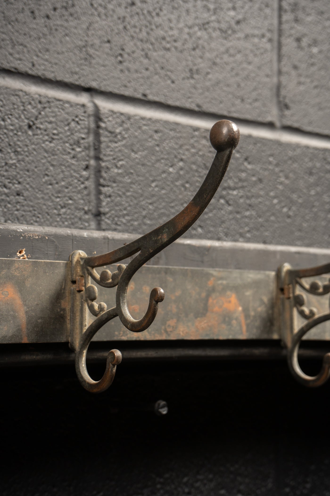 Japanned Copper Coat Hook Rack