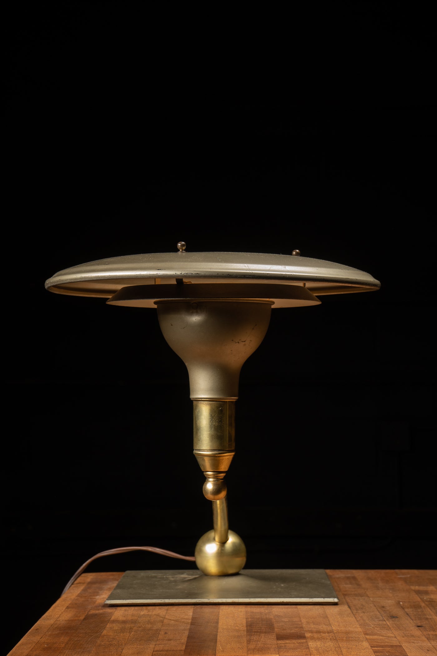 Vintage Saucer Lamp by MG Wheeler