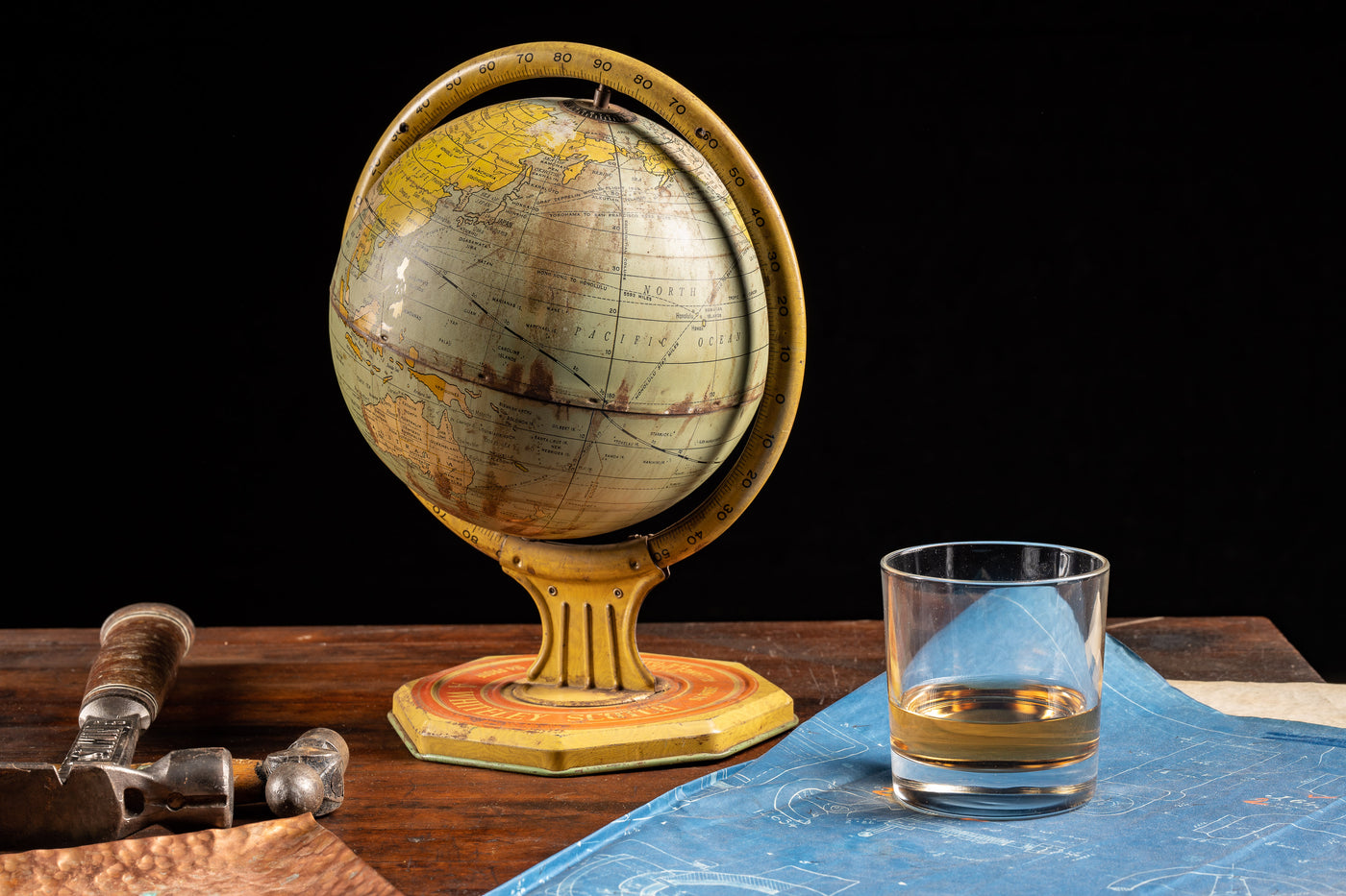 Vintage Whiteley Scotch Advertising Globe