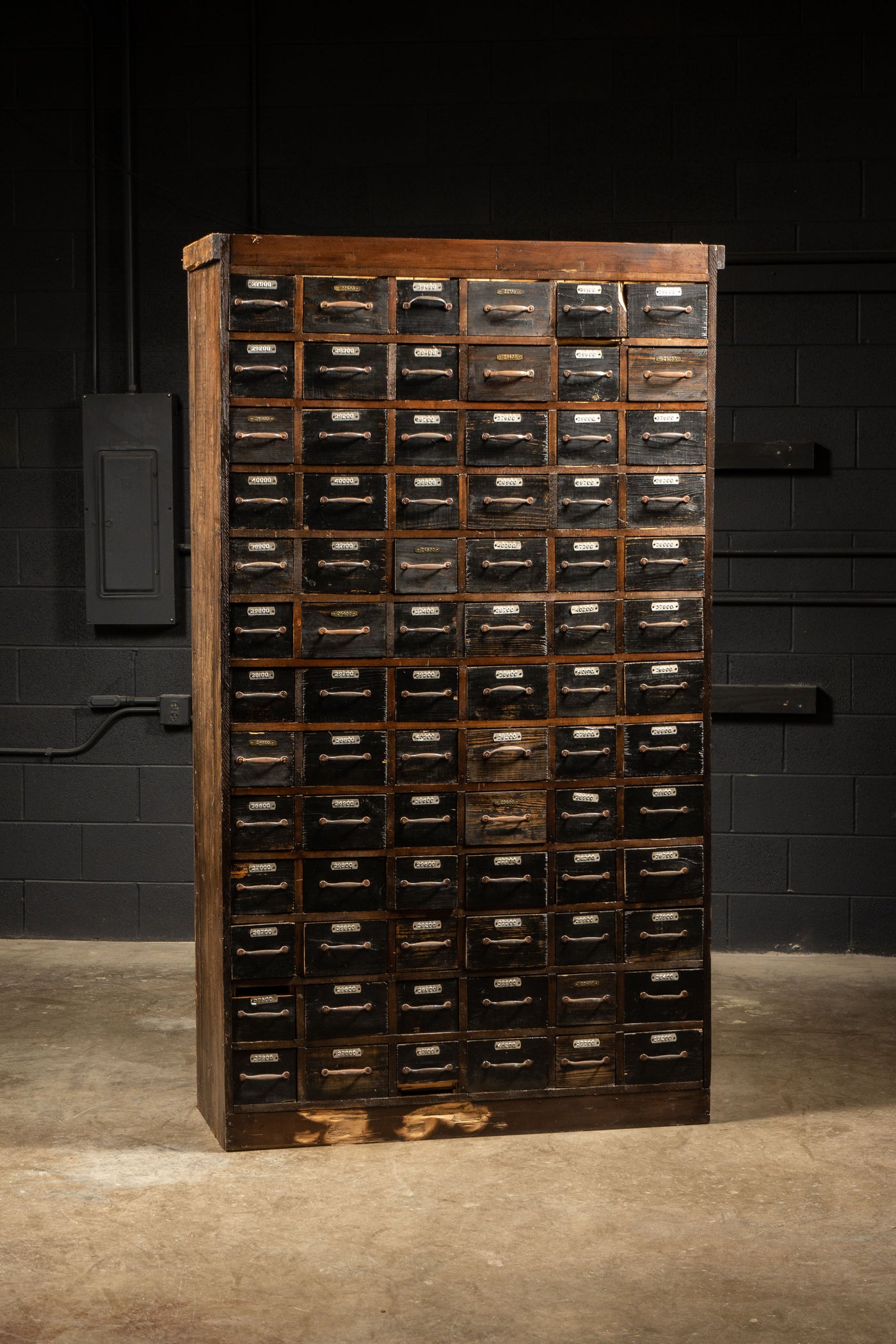 Massive Antique 78 Drawer Hardware Apothecary Cabinet