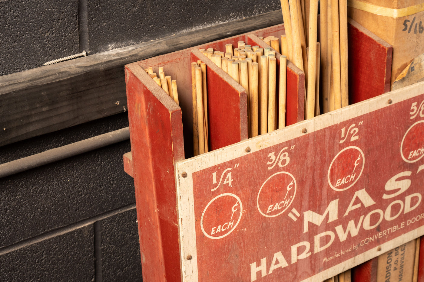 Vintage Master Dowels Point-of-Sale Store Display