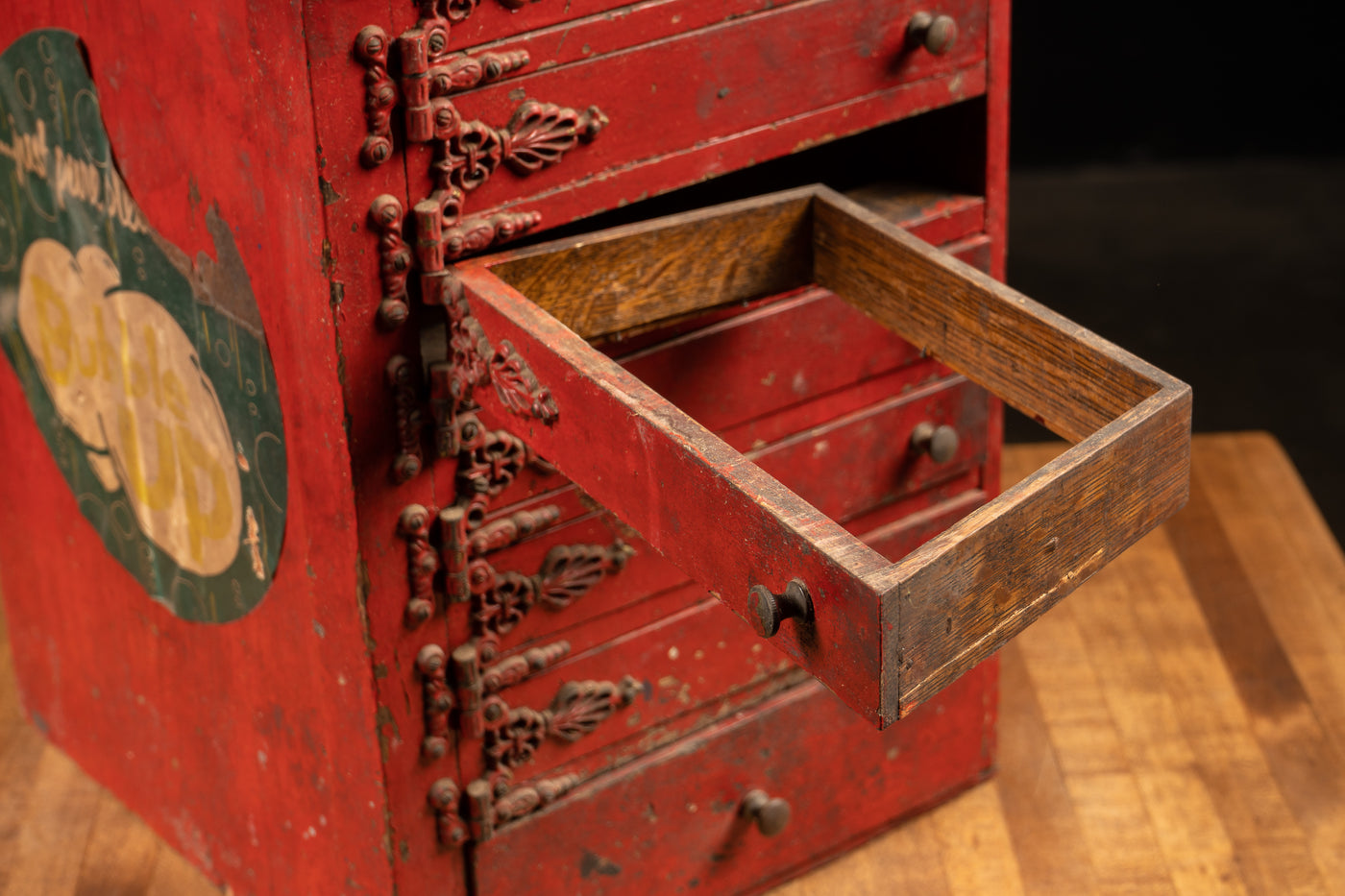 Vintage Benchtop Parts Cabinet