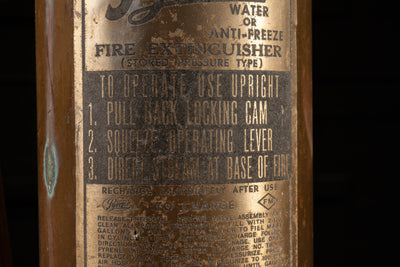 Vintage Brass Pyrene Fire Extinguisher