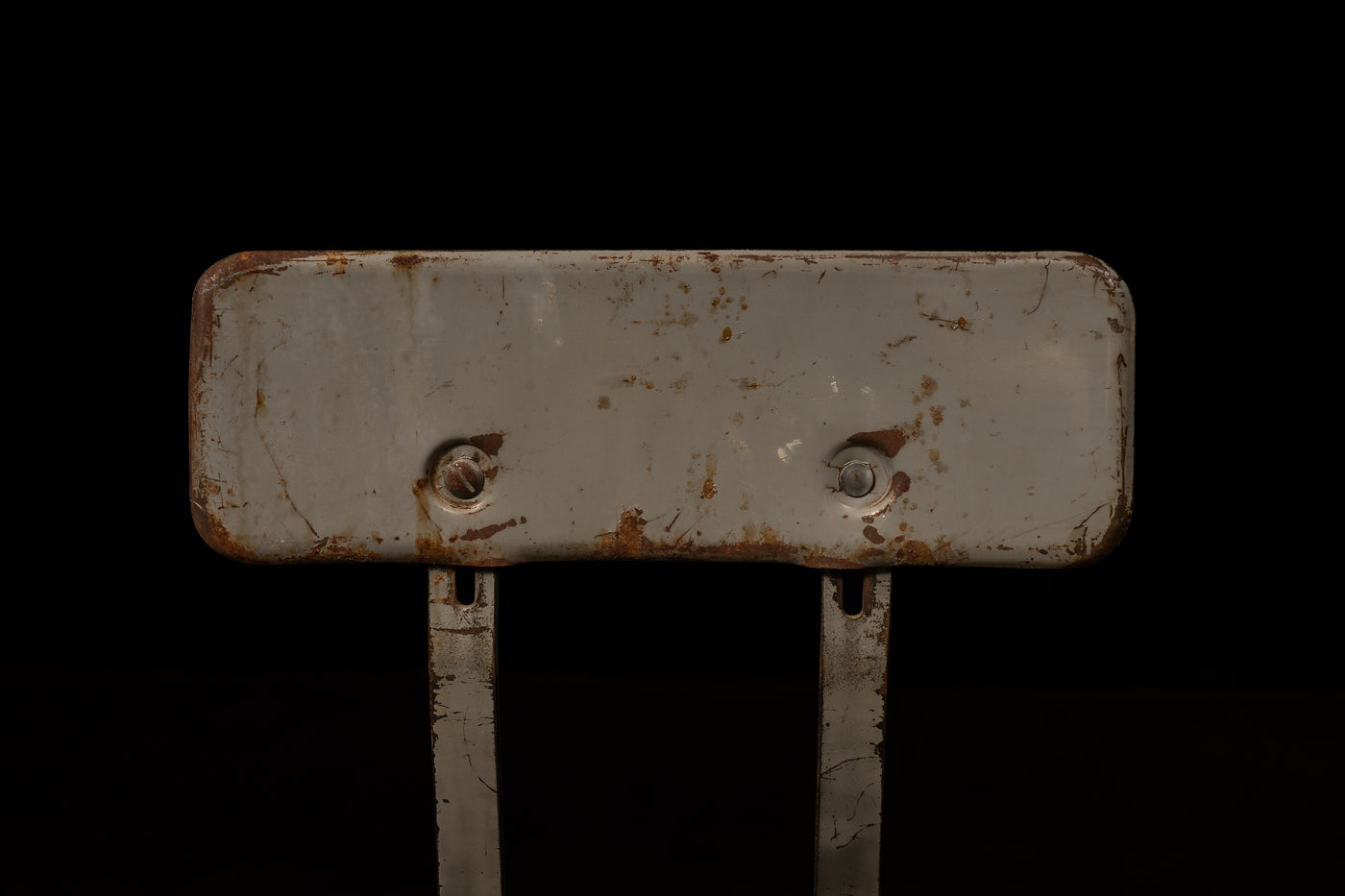 Vintage Industrial Stool in Gray