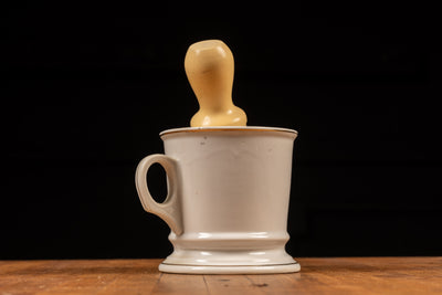 Ironstone Pharmacist Shaving Mug with Century Shave Brush