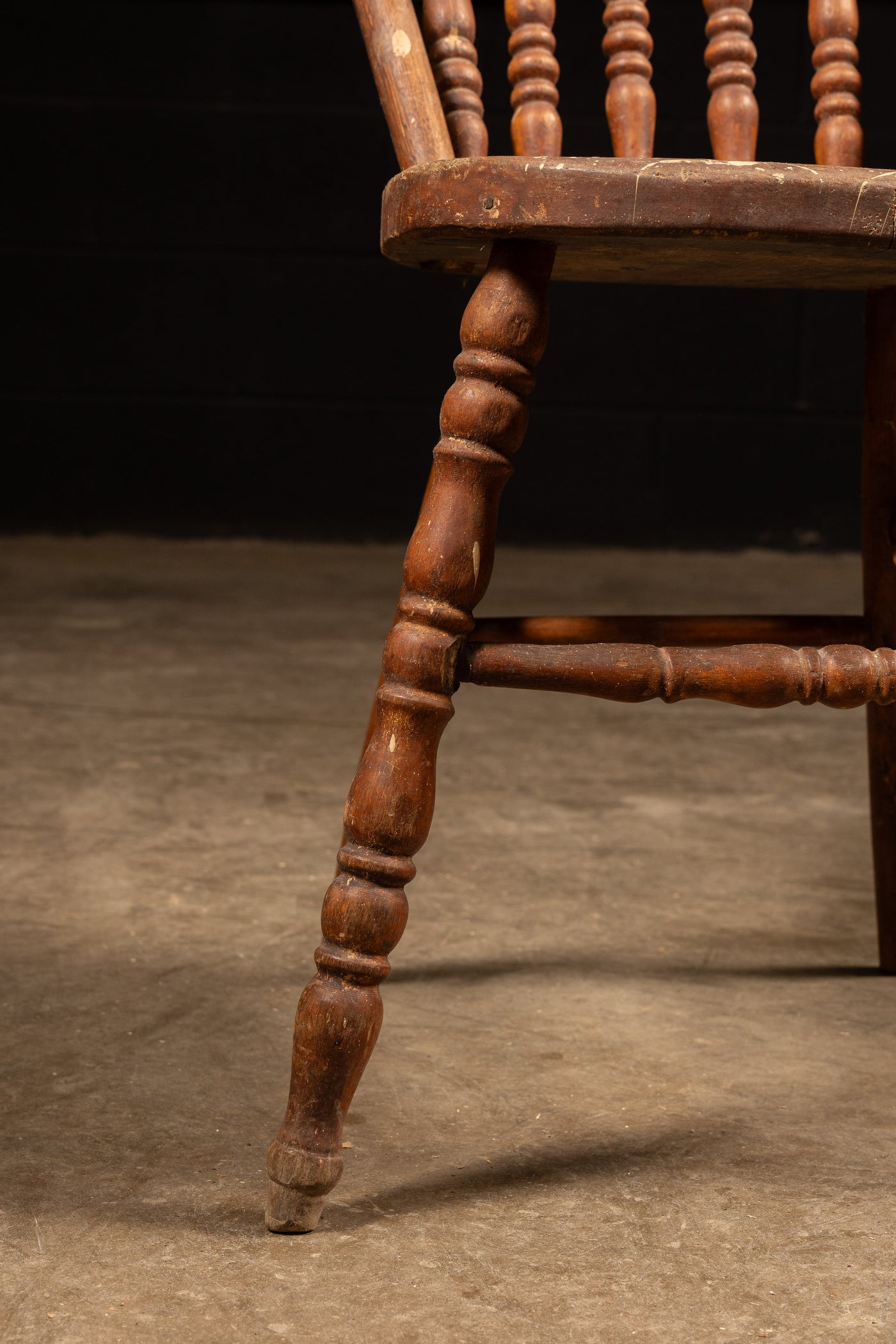 Antique Oak Spindle Back Chair