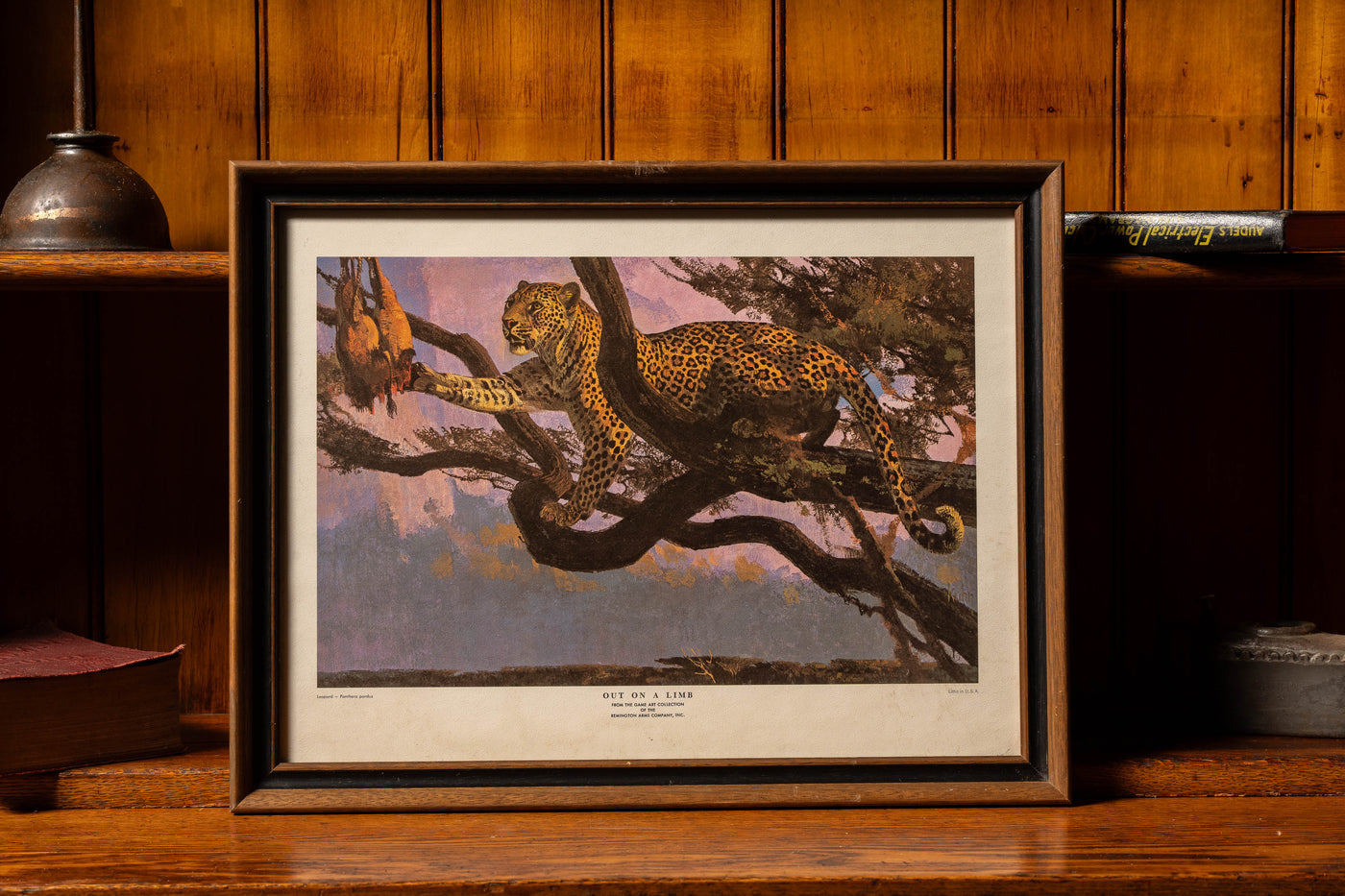 Remington Arms "Out On a Limb" Game Art Collection Framed Litho
