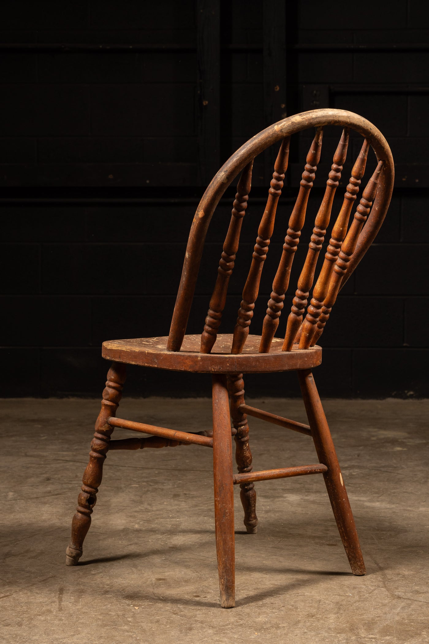 Antique Oak Spindle Back Chair