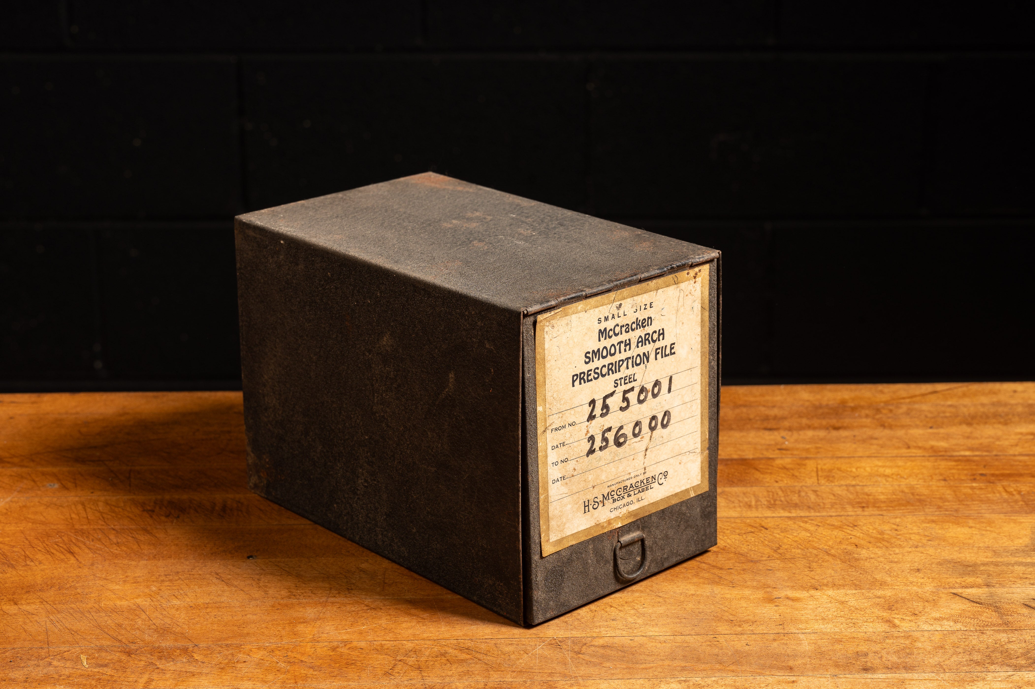 Vintage Steel Prescription File – Industrial Artifacts