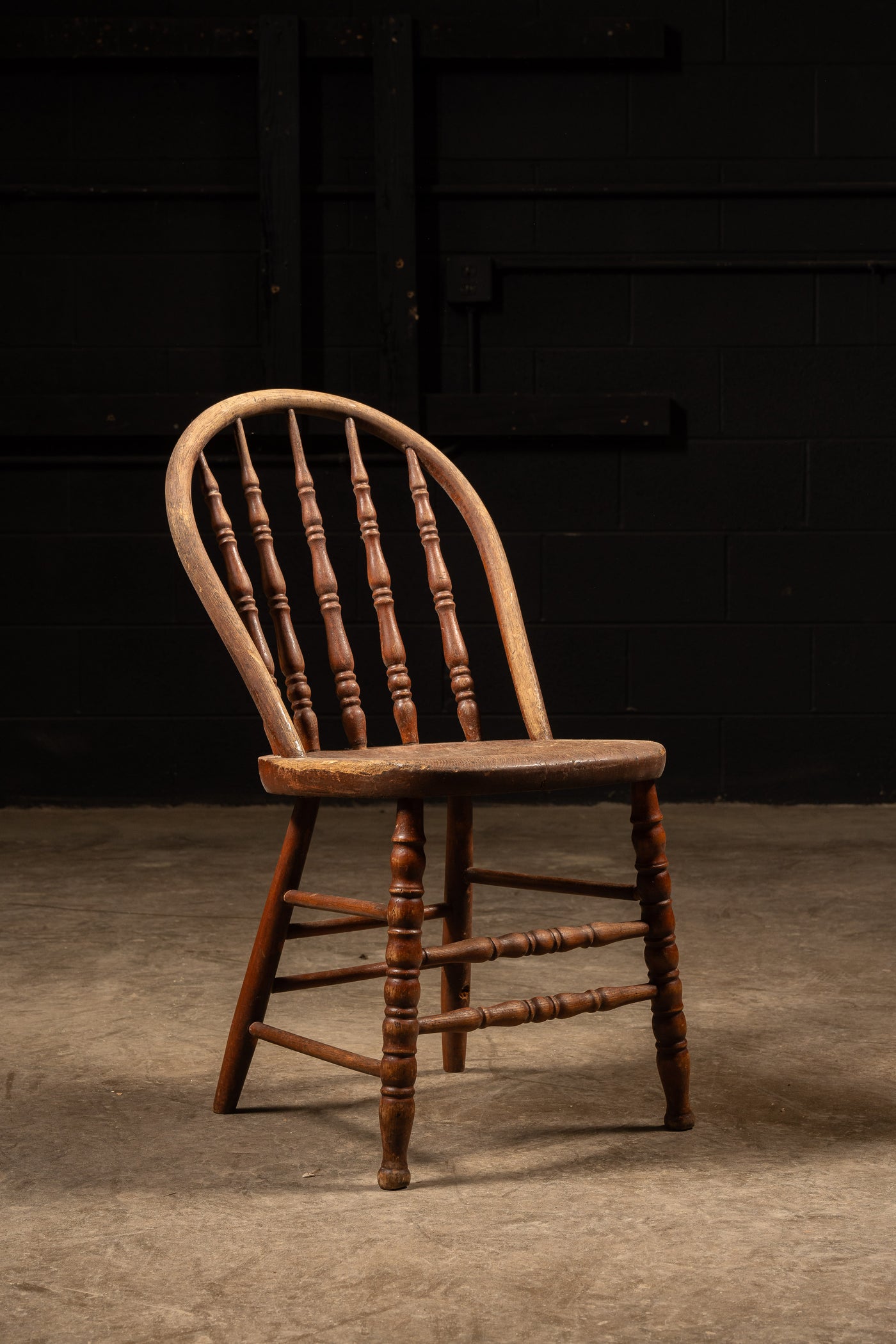 Antique Oak Spindle Back Chair