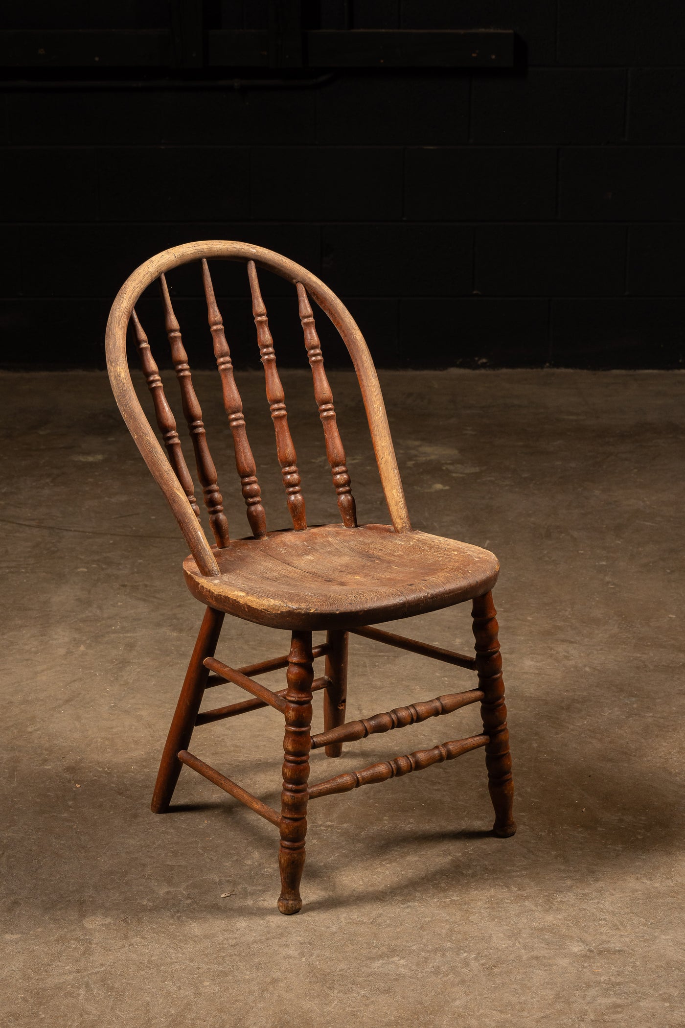 Antique Oak Spindle Back Chair