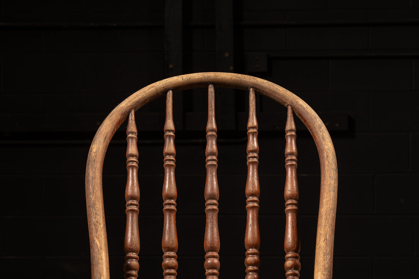 Antique Oak Spindle Back Chair