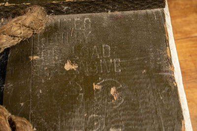 Primitive Painted Wooden Trunk