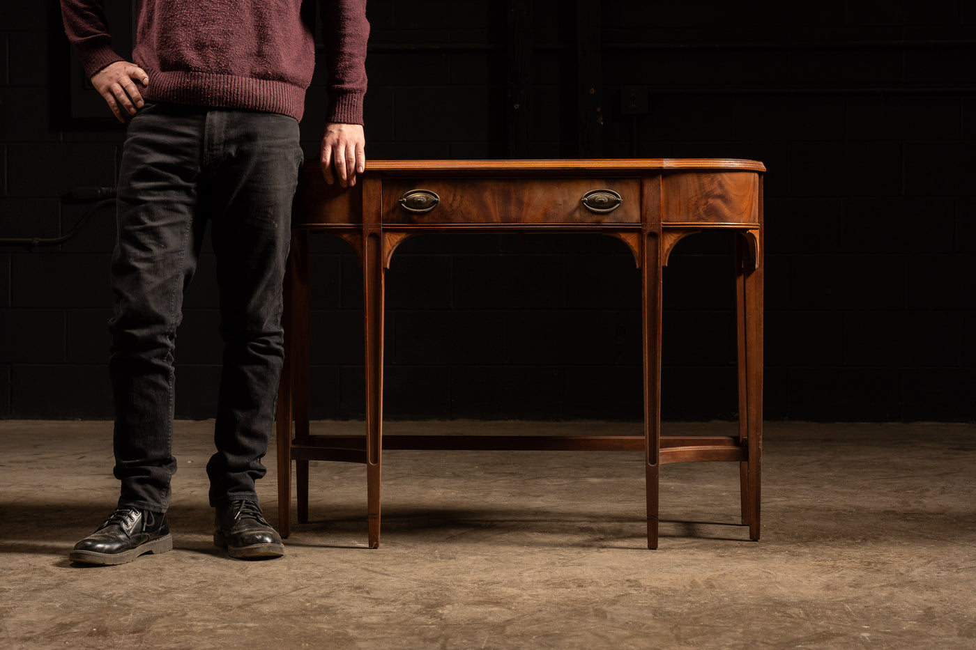 Vintage Oak Console Table