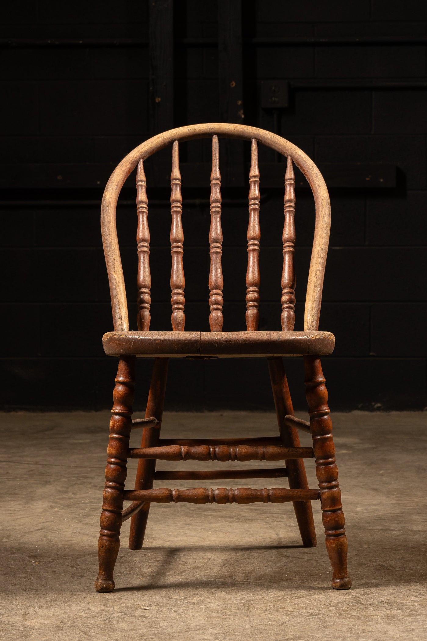 Antique Oak Spindle Back Chair