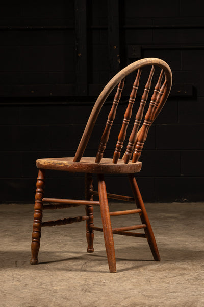 Antique Oak Spindle Back Chair