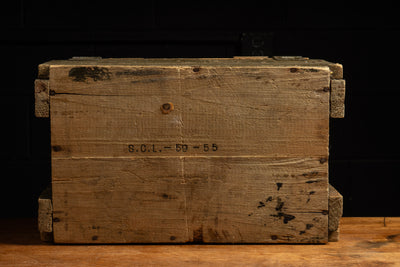 Primitive Painted Wooden Trunk