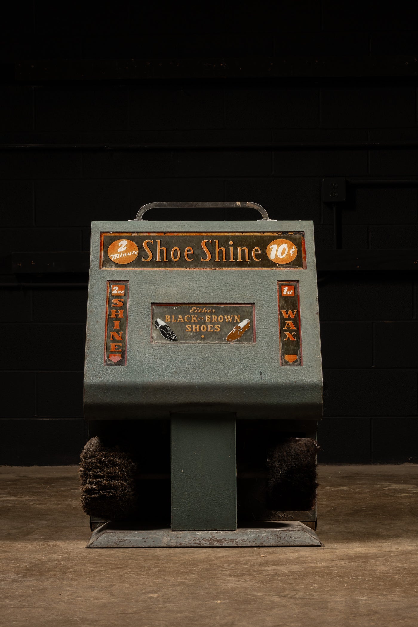 Vintage Coin-Op Shoe Shine Machine