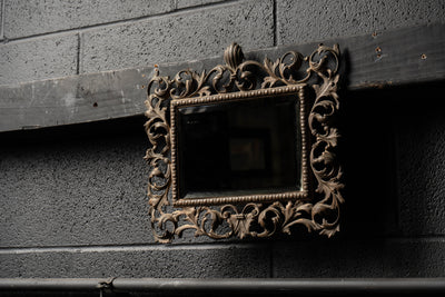 Antique Cast Brass Mirror