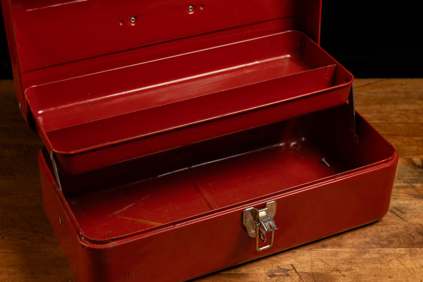 Vintage Floating Drawer Toolbox in Red