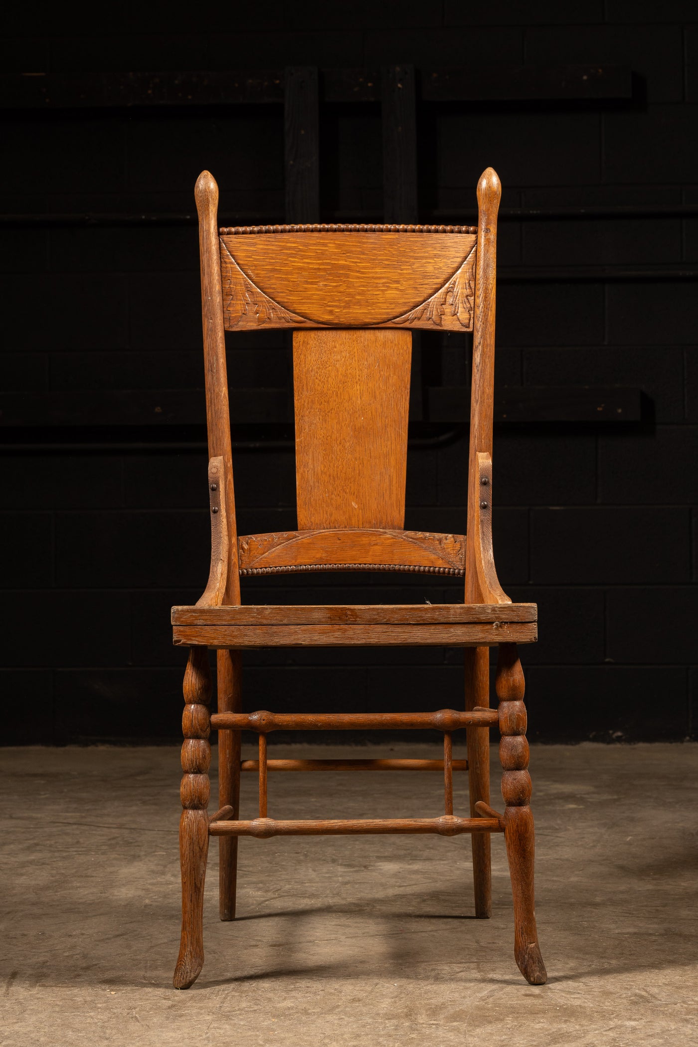 Early Oak High Back Side Chair