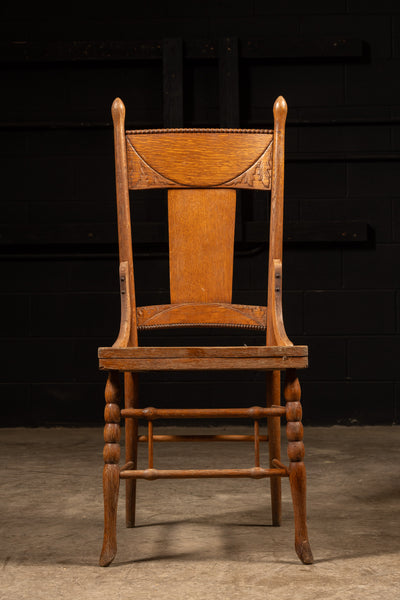 Early Oak High Back Side Chair