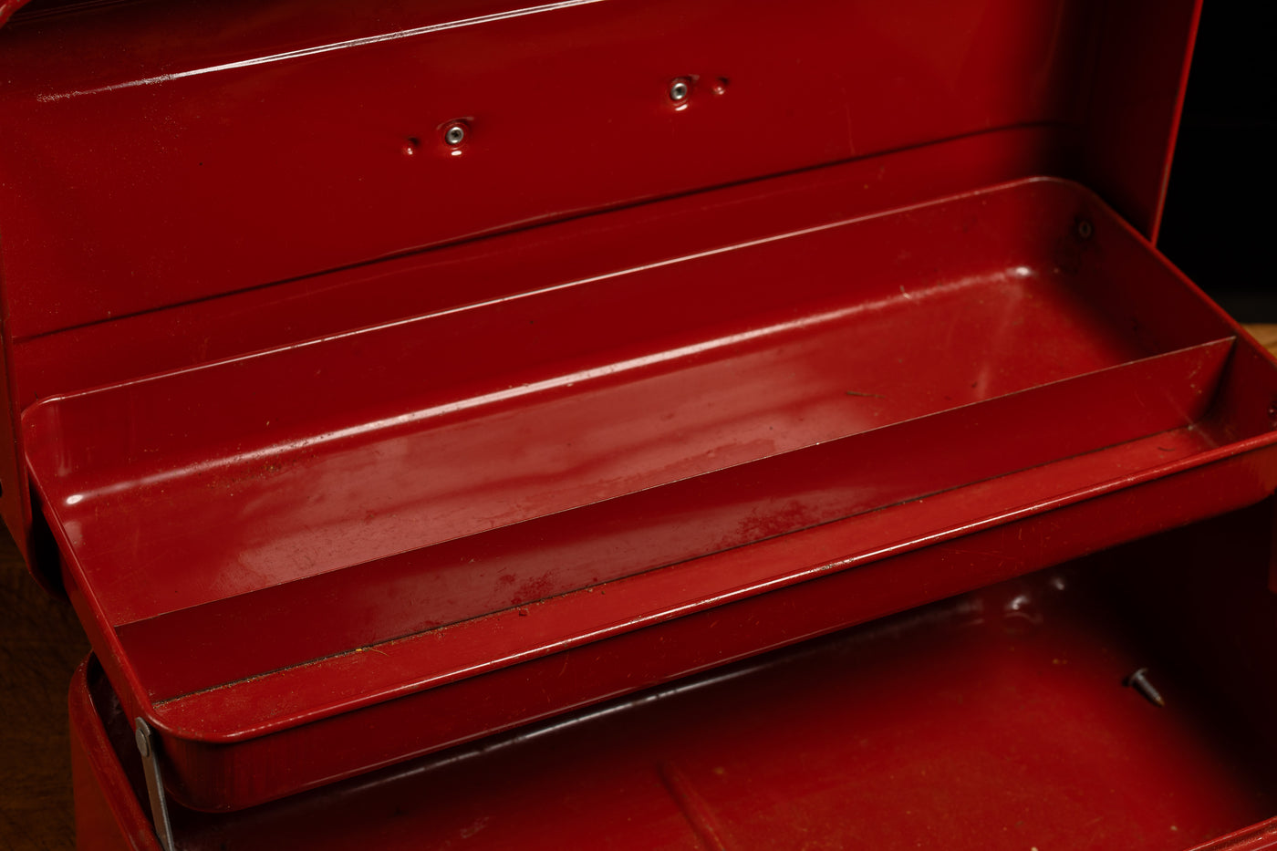 Vintage Floating Drawer Toolbox in Red