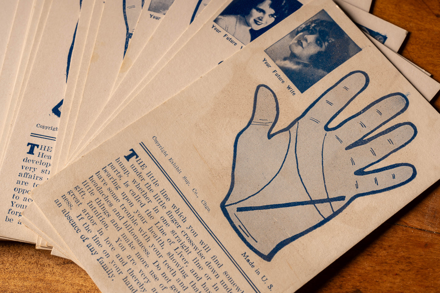 Deck Of Vintage Palmistry Palm Reading Cards