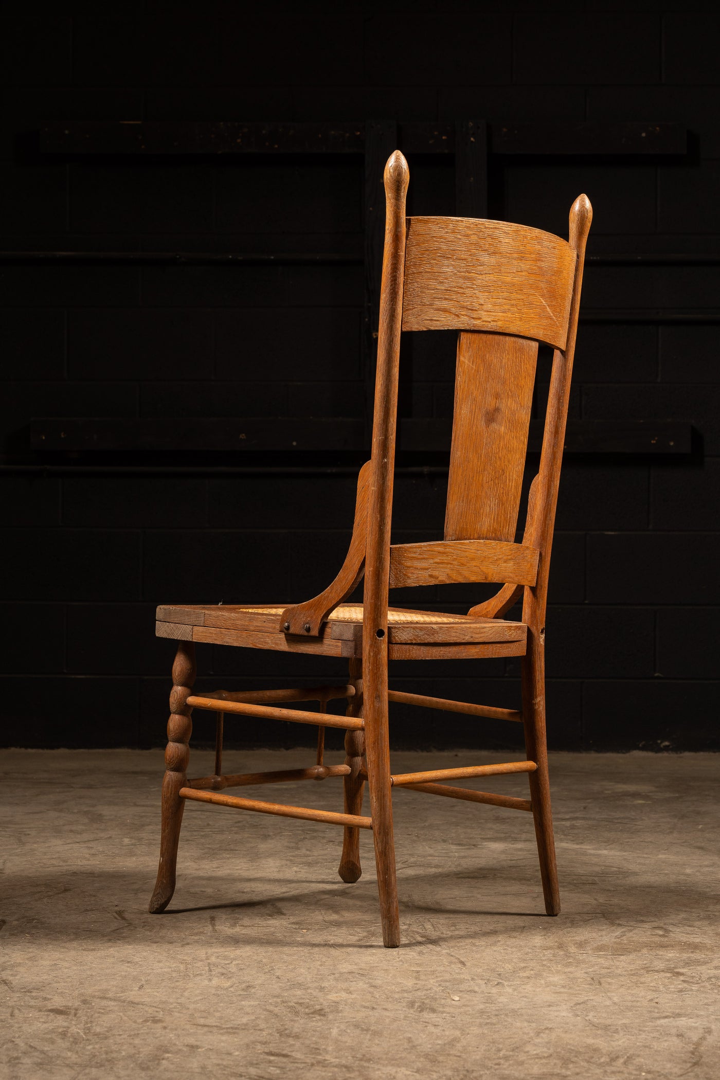 Early Oak High Back Side Chair