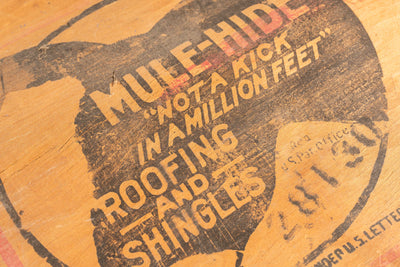 Antique Mule-Hide Shingles Painted Wood Sign