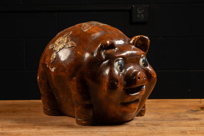 Vintage Oversized Ceramic Piggy Bank