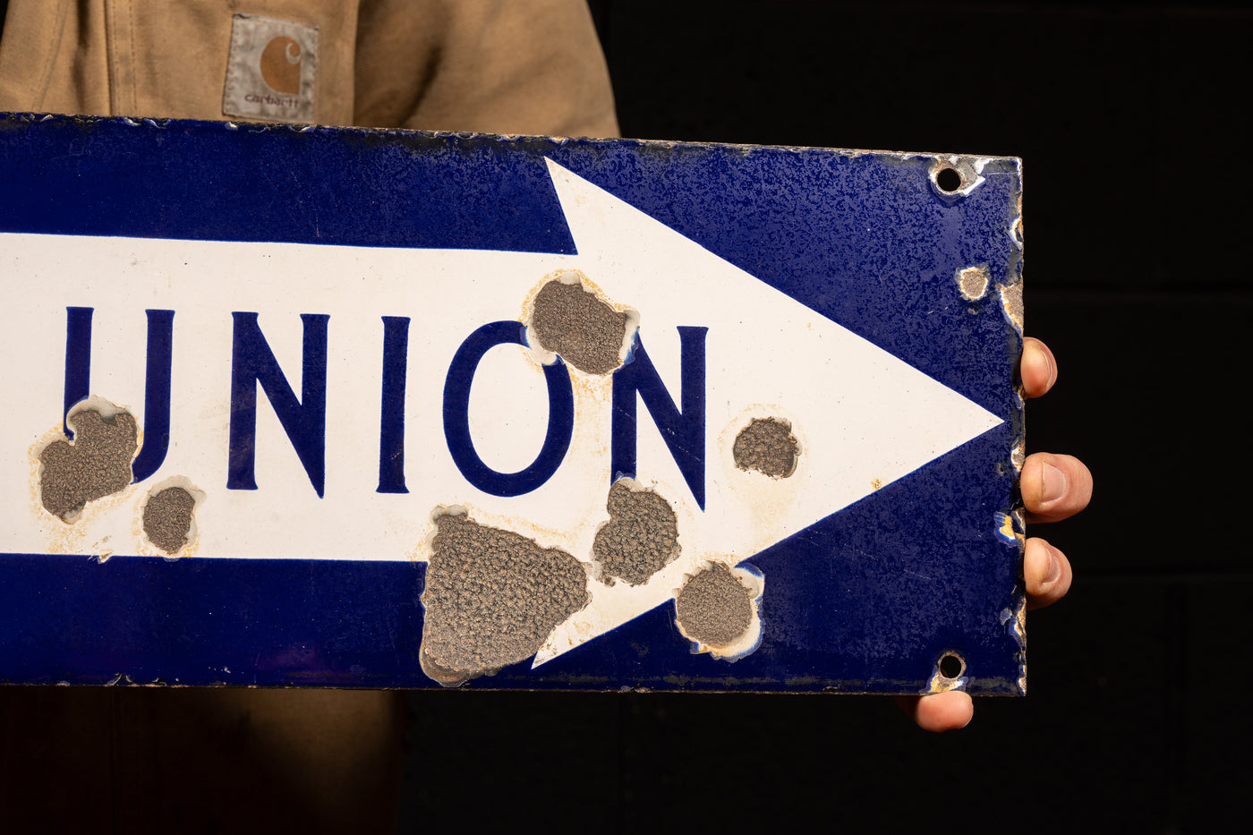 Vintage SSP Western Union Directional Arrow Sign