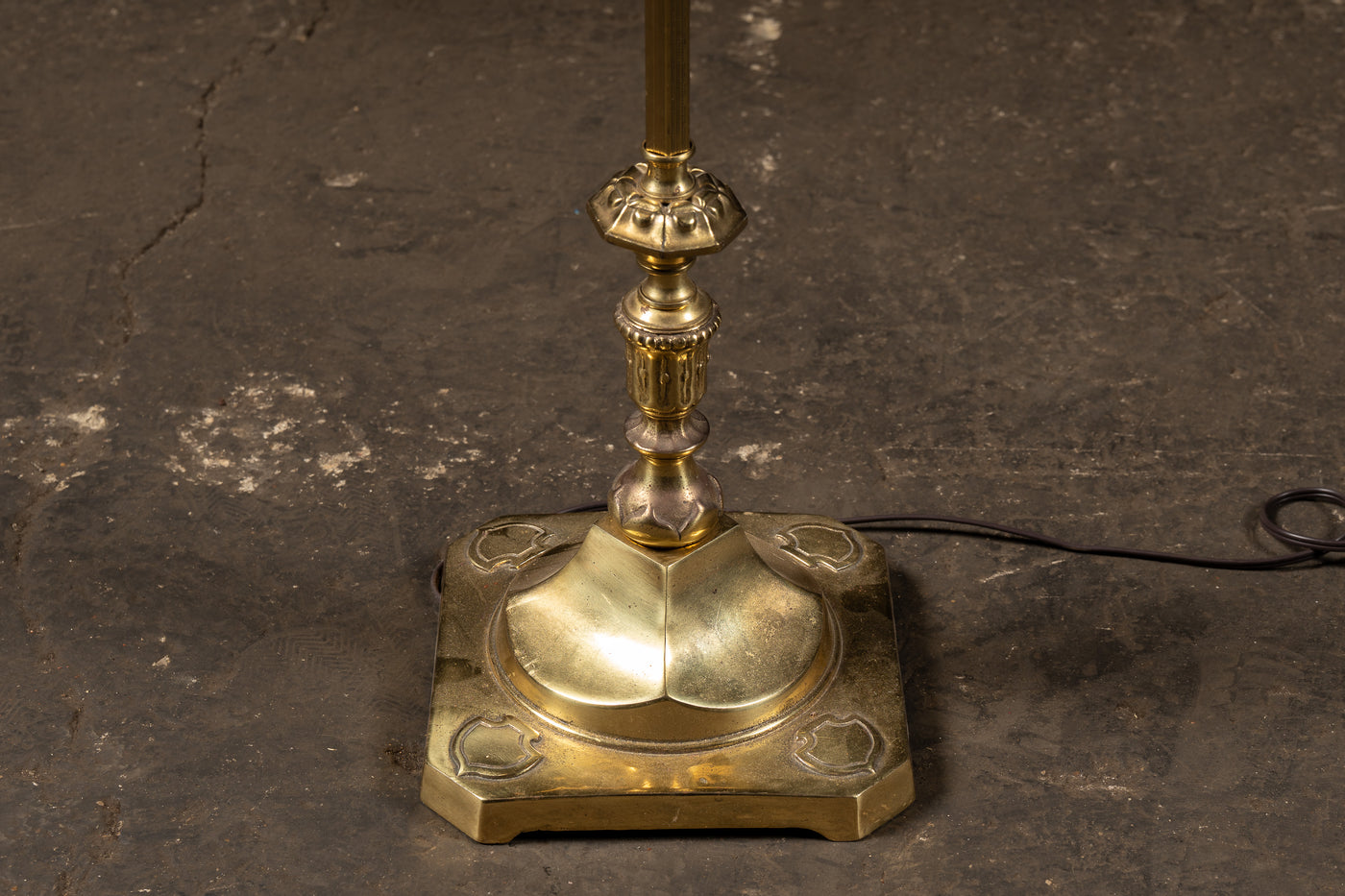 Antique Brass Bridge Arm Floor Lamp